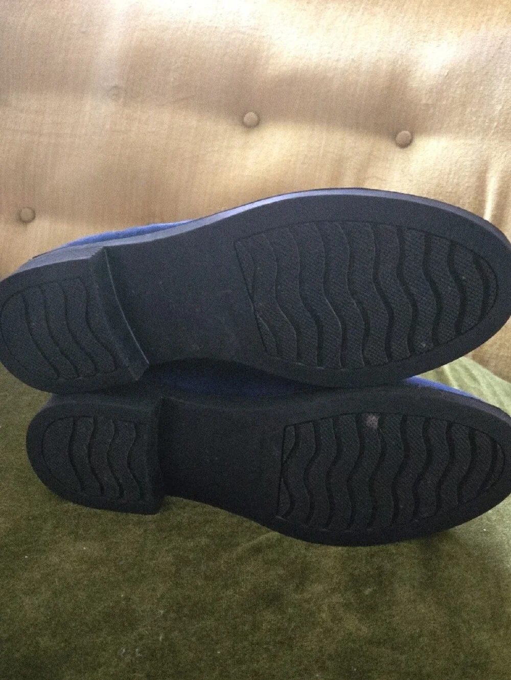 Source Unknown Navy Blue Suede Chelsea Ankle Boots